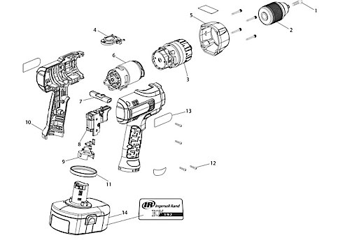 Diagram Diagram and Parts List for IRD650  Ingersoll Rand Drill